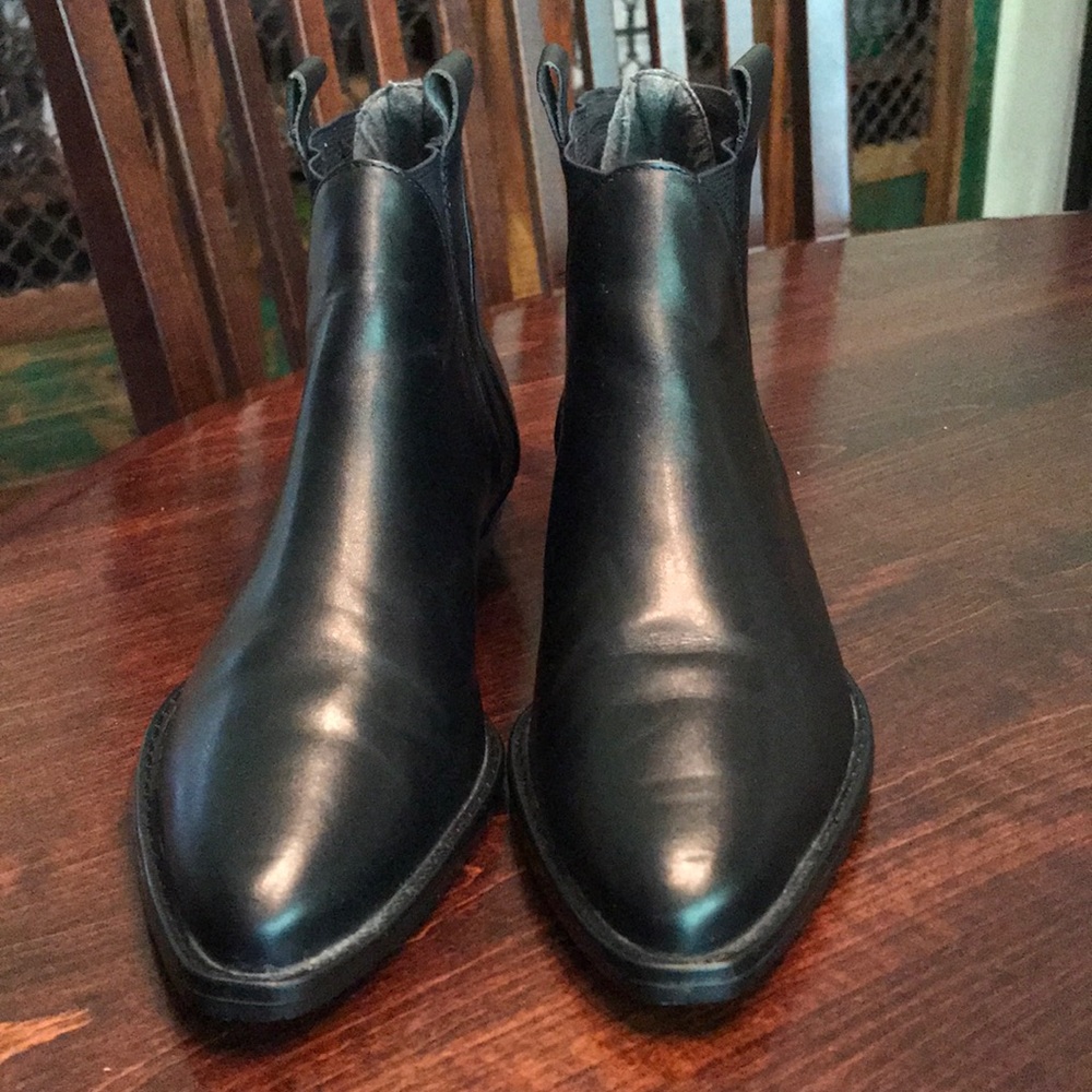 Leather Craft hand made ankle boots sz7 EUC